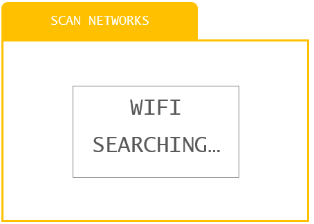 iKhokha Shaker Solo card machine scan networks screen showing Wi-Fi searching