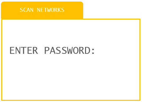 iKhokha Shaker Solo card machine scan networks screen showing enter password